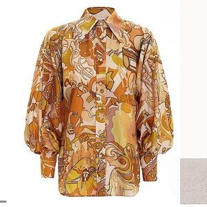 ZIMMERMAN “Tempo collage” batwing blouse (Z1)